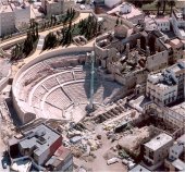 Vista panor&aacute;mica del teatro romano de Cartagena