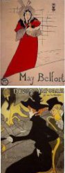 Las litograf&iacute;as encontradas, 'May Belfort' (1895) y 'Divan Japonais' (1893)
