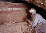 El exterior del ata&uacute;d del arquero egipcio encontrado en Luxor. (Foto: CSIC)