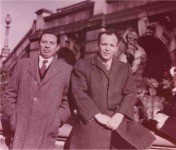 Rosamel del Valle junto a Humberto D&iacute;az Casanueva