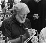 El escritor y periodista Ernest Hemingway en Pamplona